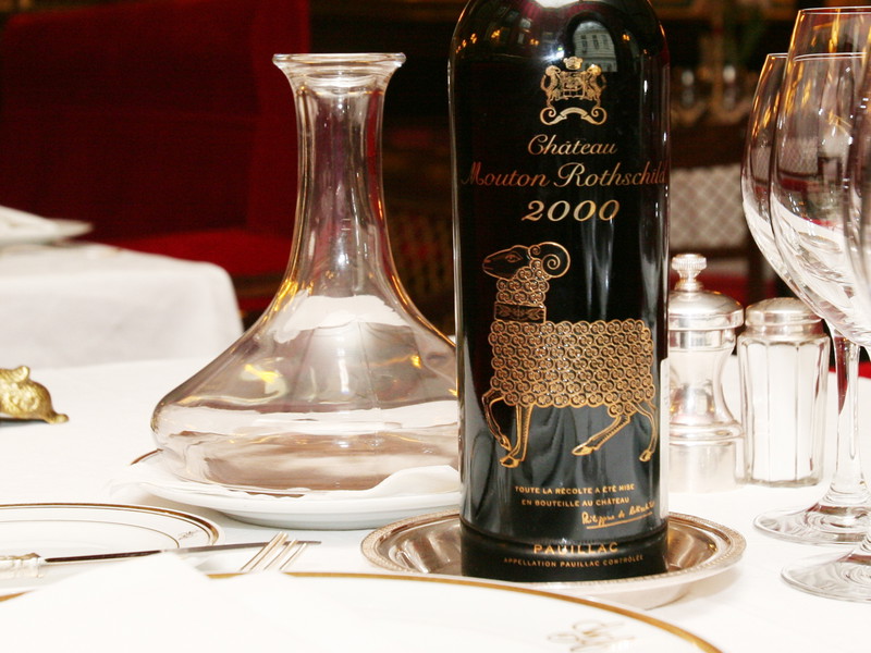 Each year an artist illustrates the&nbsp;Mouton Rothschild label, like this one from 2000.