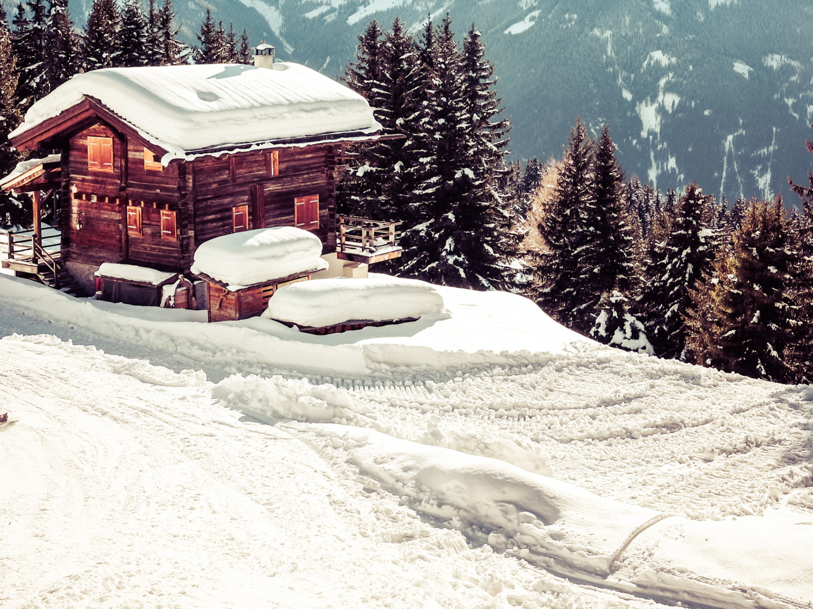 Die Pisten oberhalb von Verbier