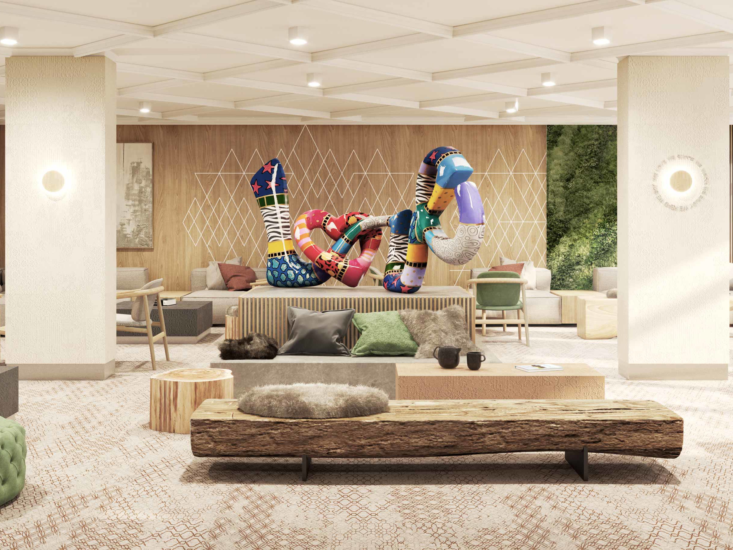Die Lobby des neuen «Victoria Hotel &amp; Residence»