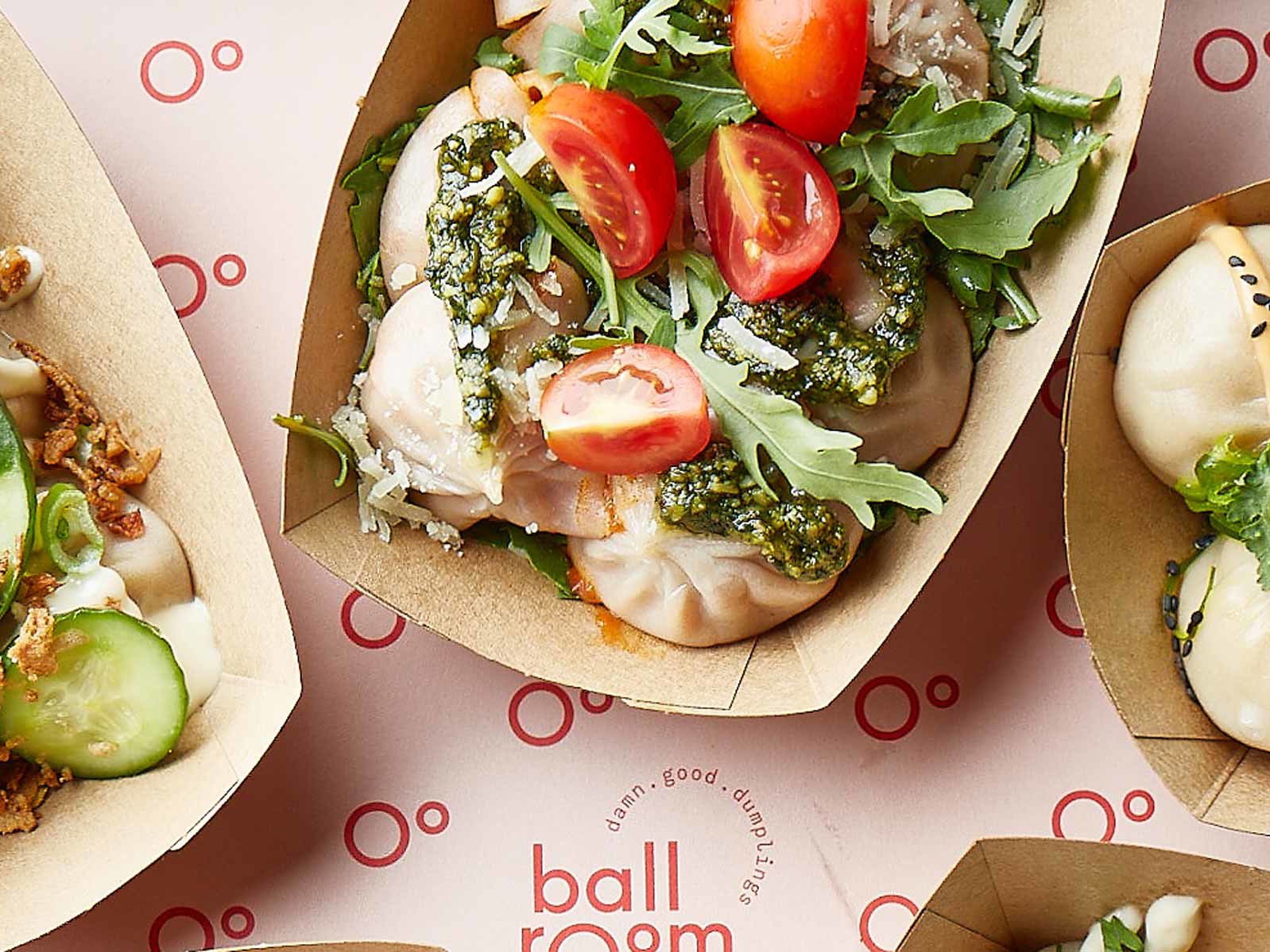 »Ballroom« bietet Teigtaschen mit allerlei Füllungen und Toppings.
