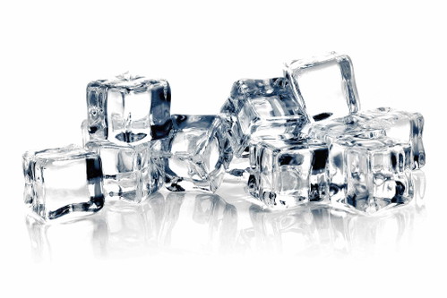 Ice should be as dry as possible; preferably double frozen so that the flavour is not diluted quickly.