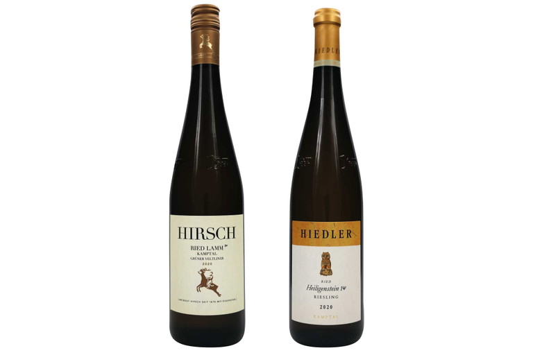 Weingut Hirsch Ried Lamm – Kammern Grüner Veltliner 2020 und Weingut Hiedler Ried Heiligenstin&nbsp;– Riesling 2020