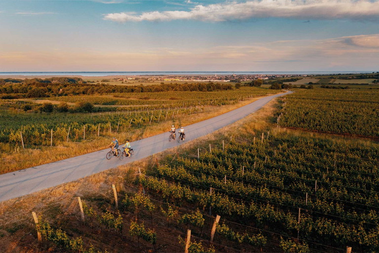 135 Kilometer Radspaß bietet die Umrundung des Neusiedler Sees für alle Pedalritter. Raststationen bei Winzern inklusive!
