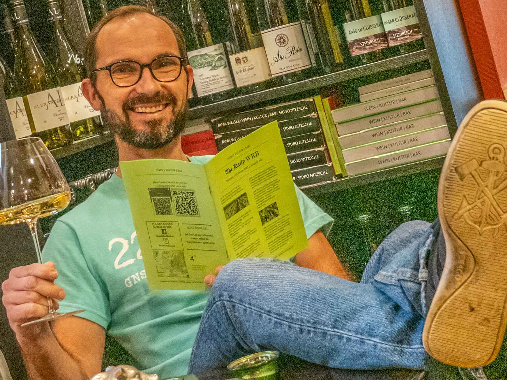 Entspannt ohne Reservierungen: Silvio Nitzsche in seiner WeinKulturBar.