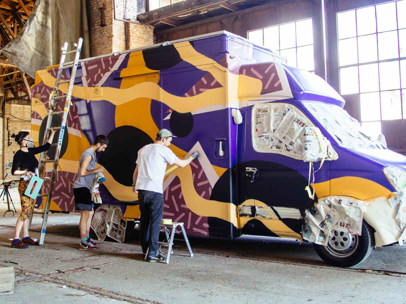 Der Truck von Réger Burger fährt noch mit Verbrenner.