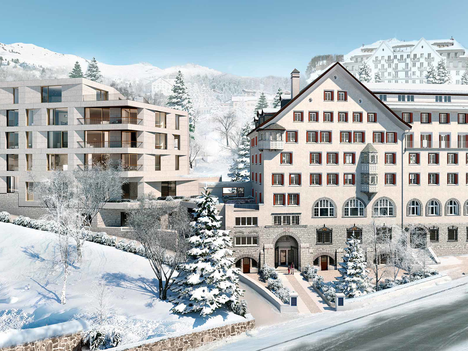 The historic St. Moritz hotel.&nbsp;