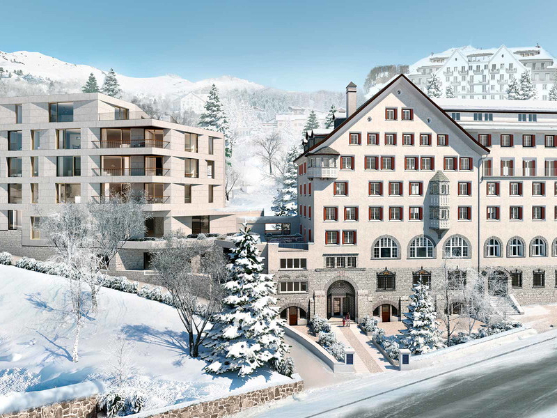 The historic St. Moritz hotel.&nbsp;