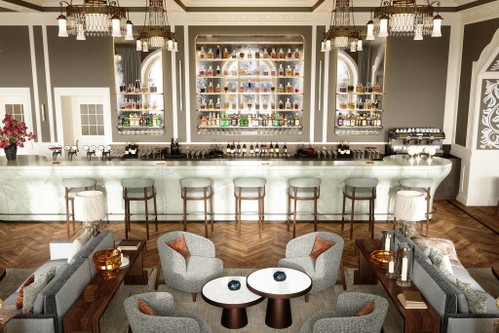 The bar at&nbsp;the Grace La Margna.