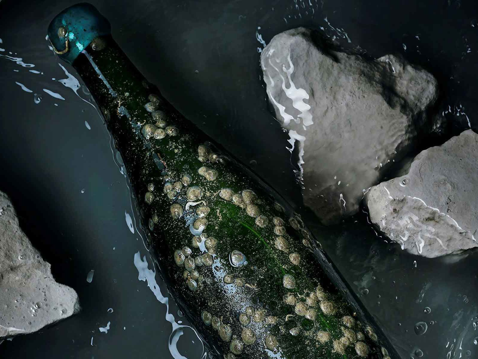 A bottle of underwater-aged Exton Park.&nbsp;