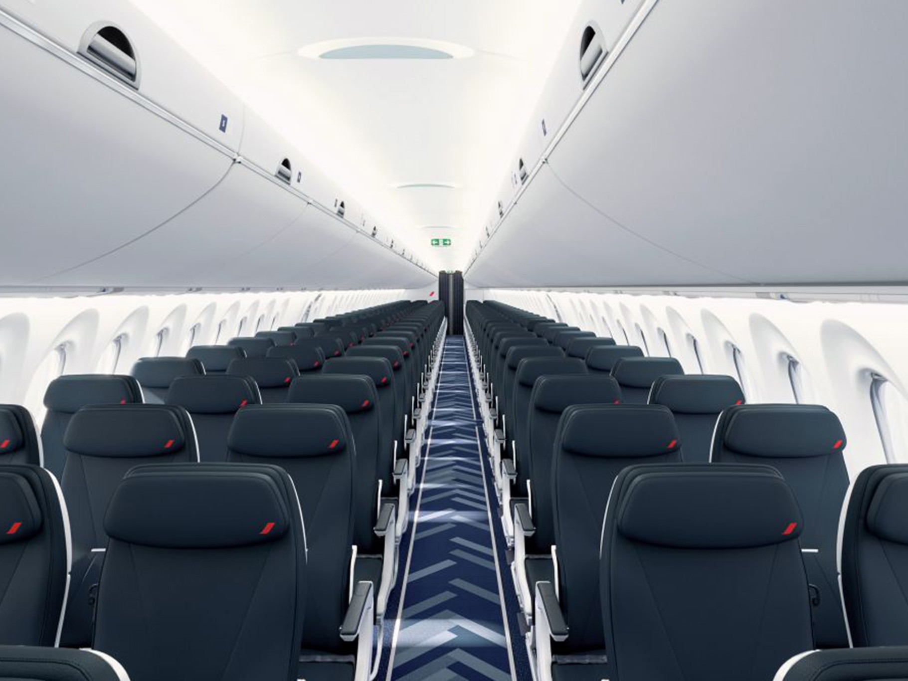 Das Innenleben des neuen Airbus A220-300.