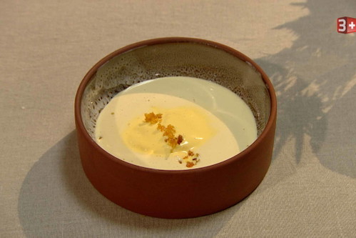 Das Dessert von Chris: Sanddorn-Glace mit Sabayon