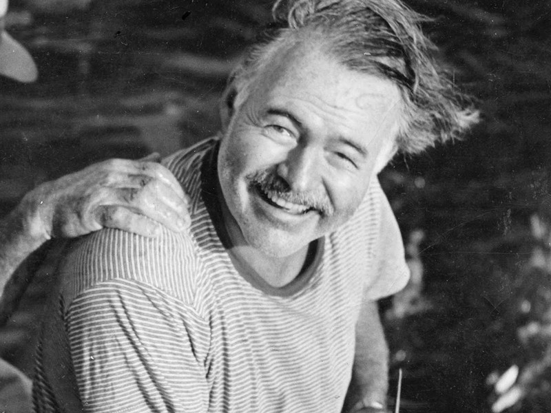 Hemingway at the beginning of his Cuban years, fishing with friends on his yacht.