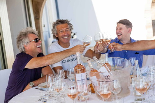 Jon Bon Jovi, Gérard Bertran und Jesse Bongiovi
