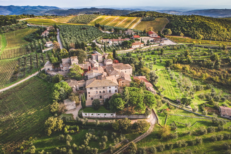 Castello di Ama is a so-called mediaeval&nbsp;borgo, or hamlet. It consists of a winery, a small hotel, restaurant and a remarkable art collection.