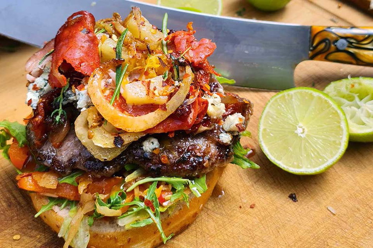 Burger bei »Gauchos del Gusto«.