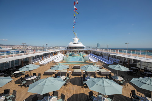 The pool deck