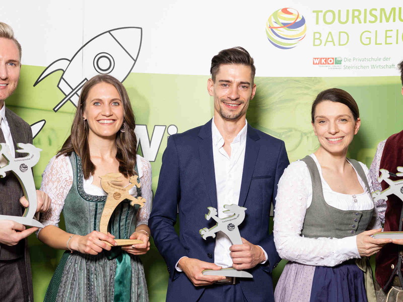 Die Preisträger: Kurt Macher, Christina Niederl, Manfred Pschaid, Eveline Wild und Stefan Eder