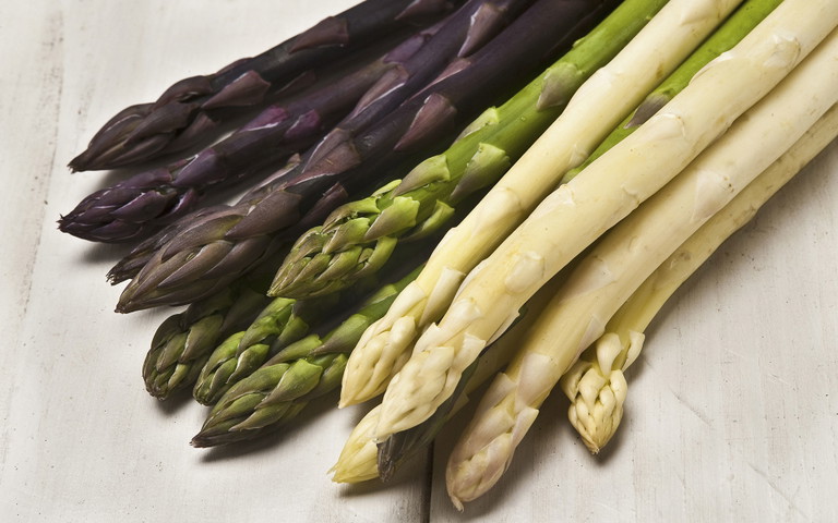 Violetter Spargel gilt als Rarität.