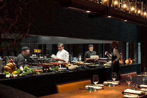Die offene Atelierküche des «The Restaurant»