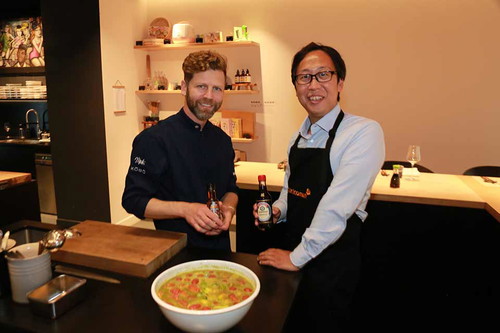Eddi Dimant vom »Mochi« und Taku Miyazaki von »Kikkoman«.