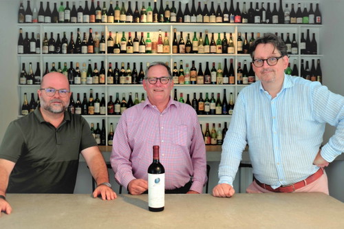 Michael Silacci von »Opus One« im Napa Valley mit Clemens Riedl Grof von »Trinkreif« und Dorli Muhr