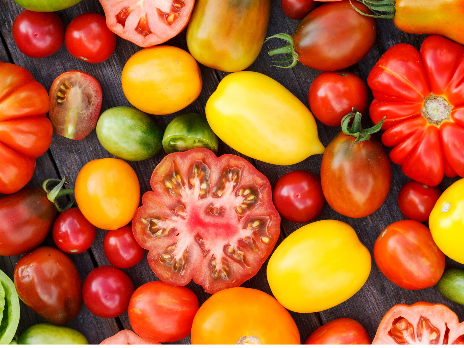 Tomatoes come in a huge range of colours and flavours.