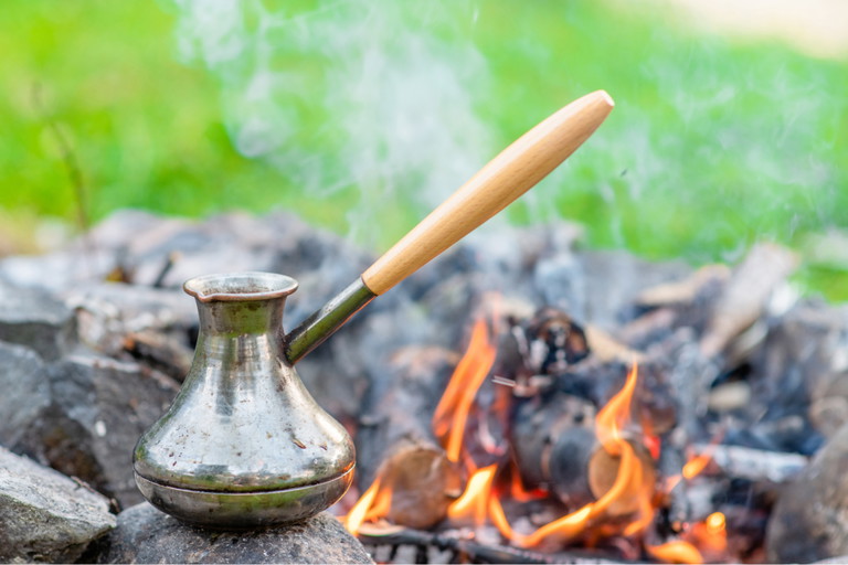 Turkish coffee can also be prepared&nbsp;in the dying embers of a BBQ.&nbsp;