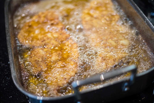 Fleisch in Öl herausbraten