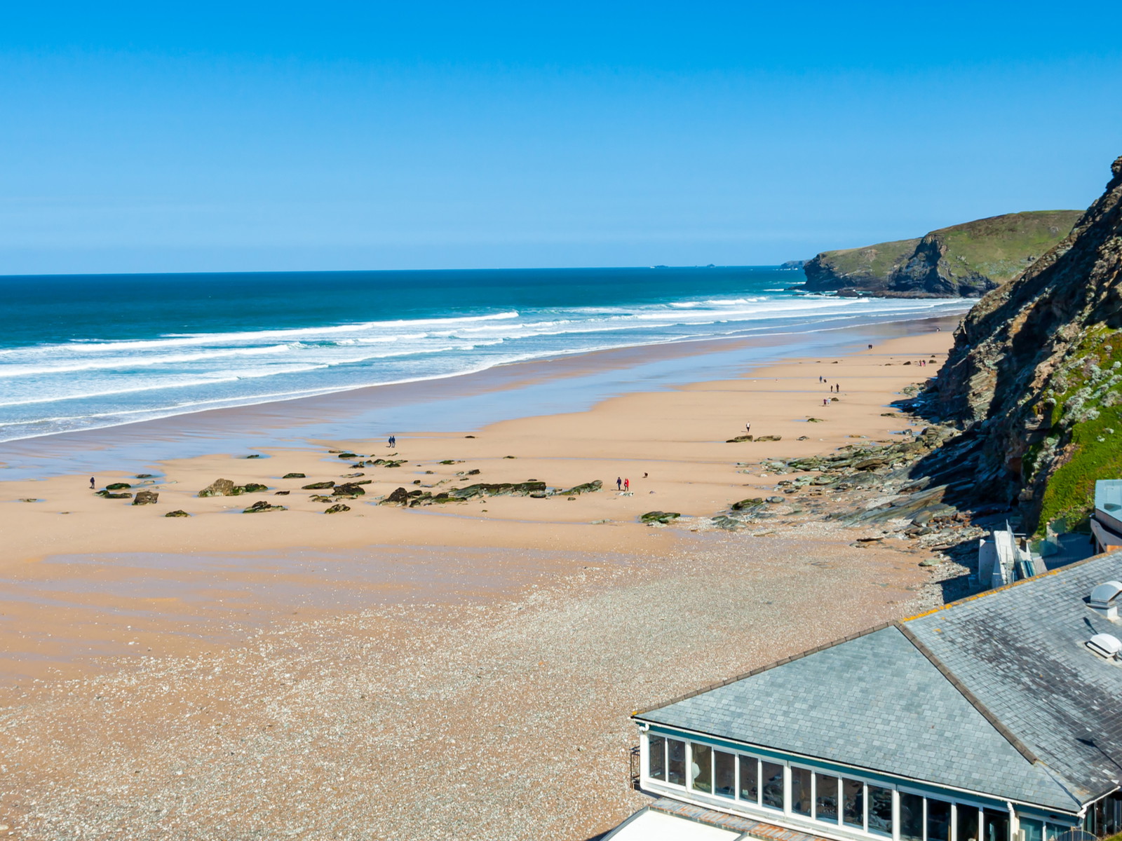 Watergate Bay in Cornwall.