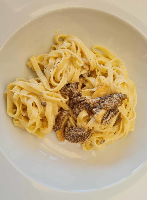Culinaire Tagiatele Morchel in Rahm