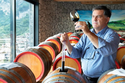 Vinegar is appraised at the Acetaia del Balsamico Trentino.