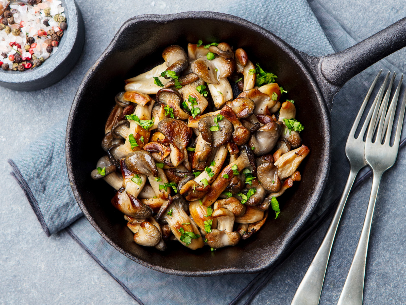 Mushrooms require little accompaniment.
