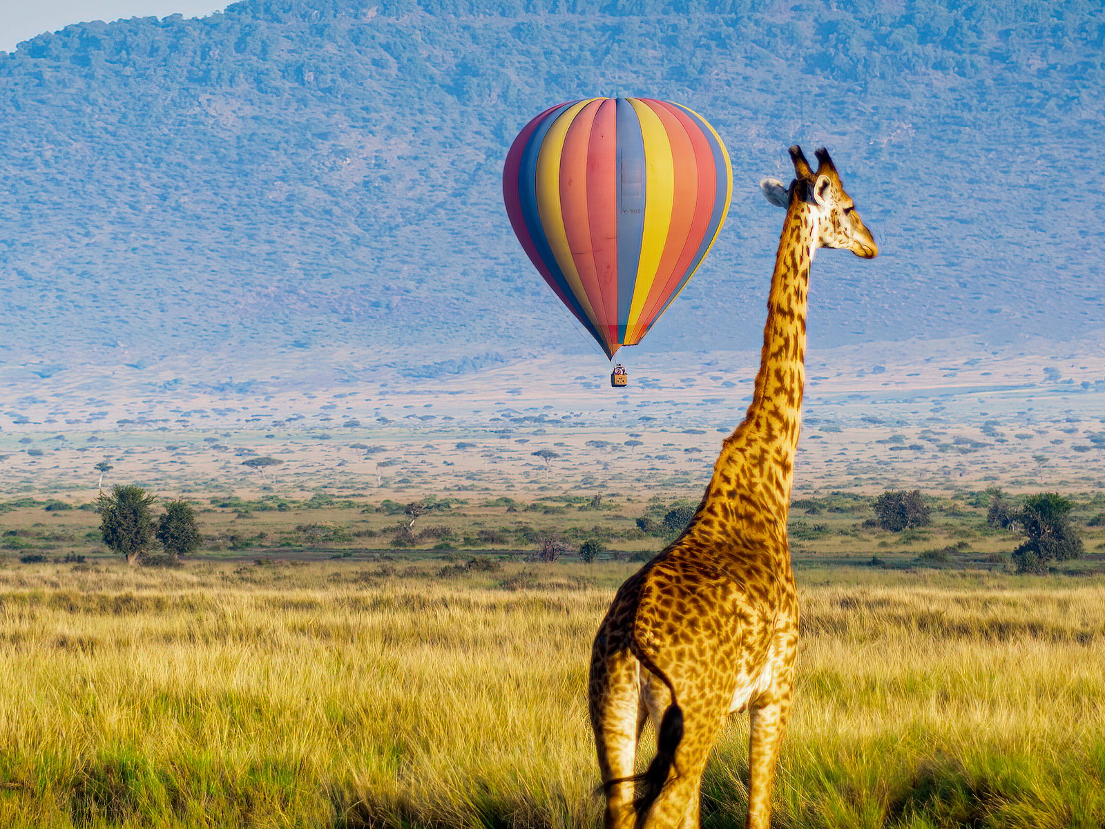 Foating over a stunning&nbsp;African&nbsp;landscape from above