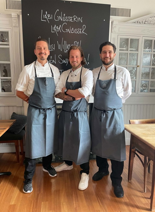 Joe Opitz mit Thomas Glahn und Sous Chef Ihsan Ersoy