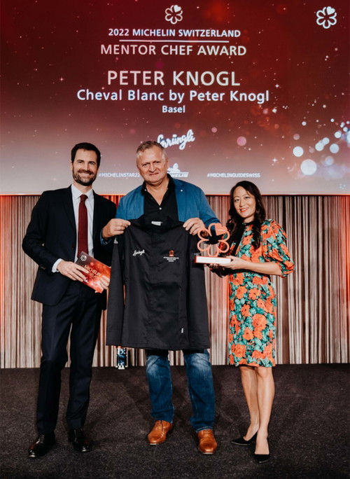 Three-star chef Peter Knogl was awarded the Michelin Mentor Award.