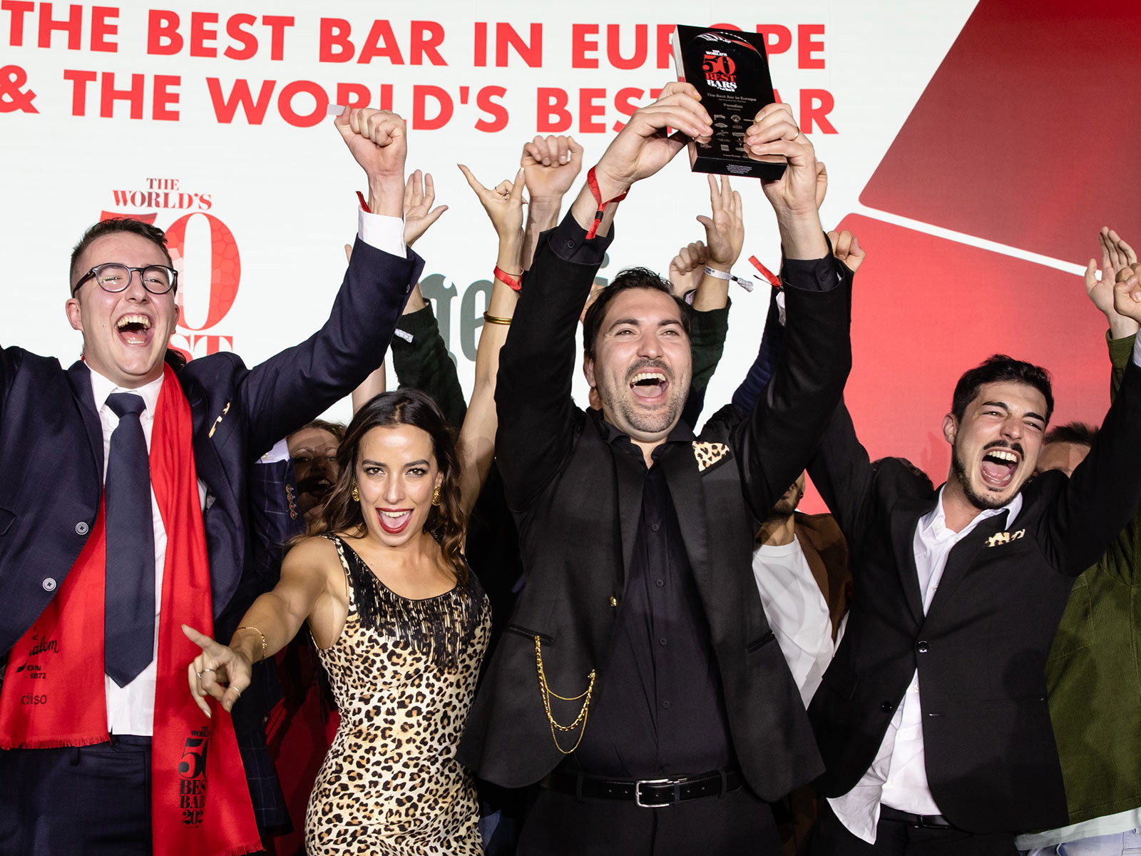 The&nbsp;Paradiso team celebrate being awarded The World's Best Bar 2022.