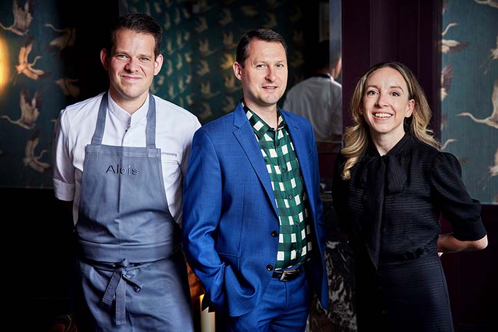 Max Natmessnig, Julien Morlat und Bekah Roberts-Natmessnig.