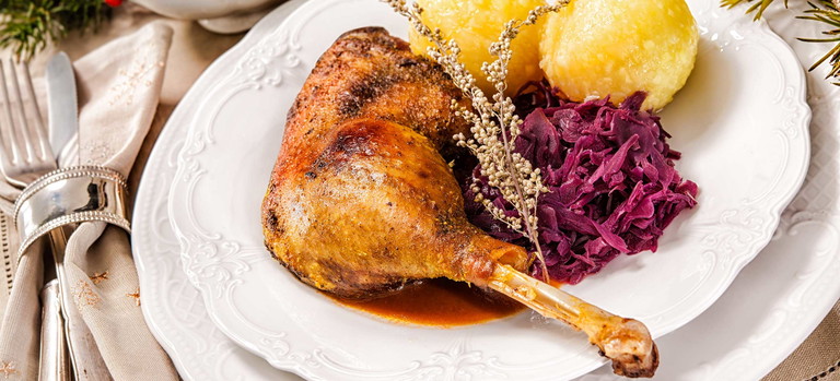 Das Gansl wird im Burgenland auch zu Weihnachten gerne serviert.