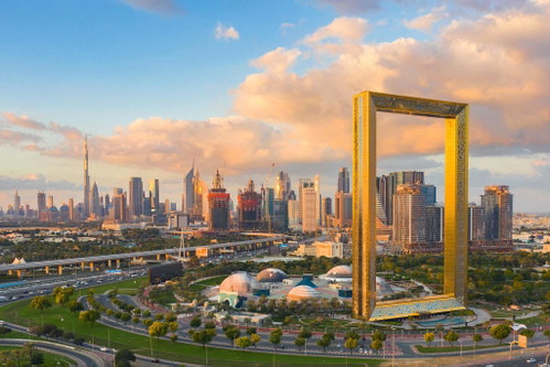Discover the present and future of Dubai by visiting the Dubai Frame.