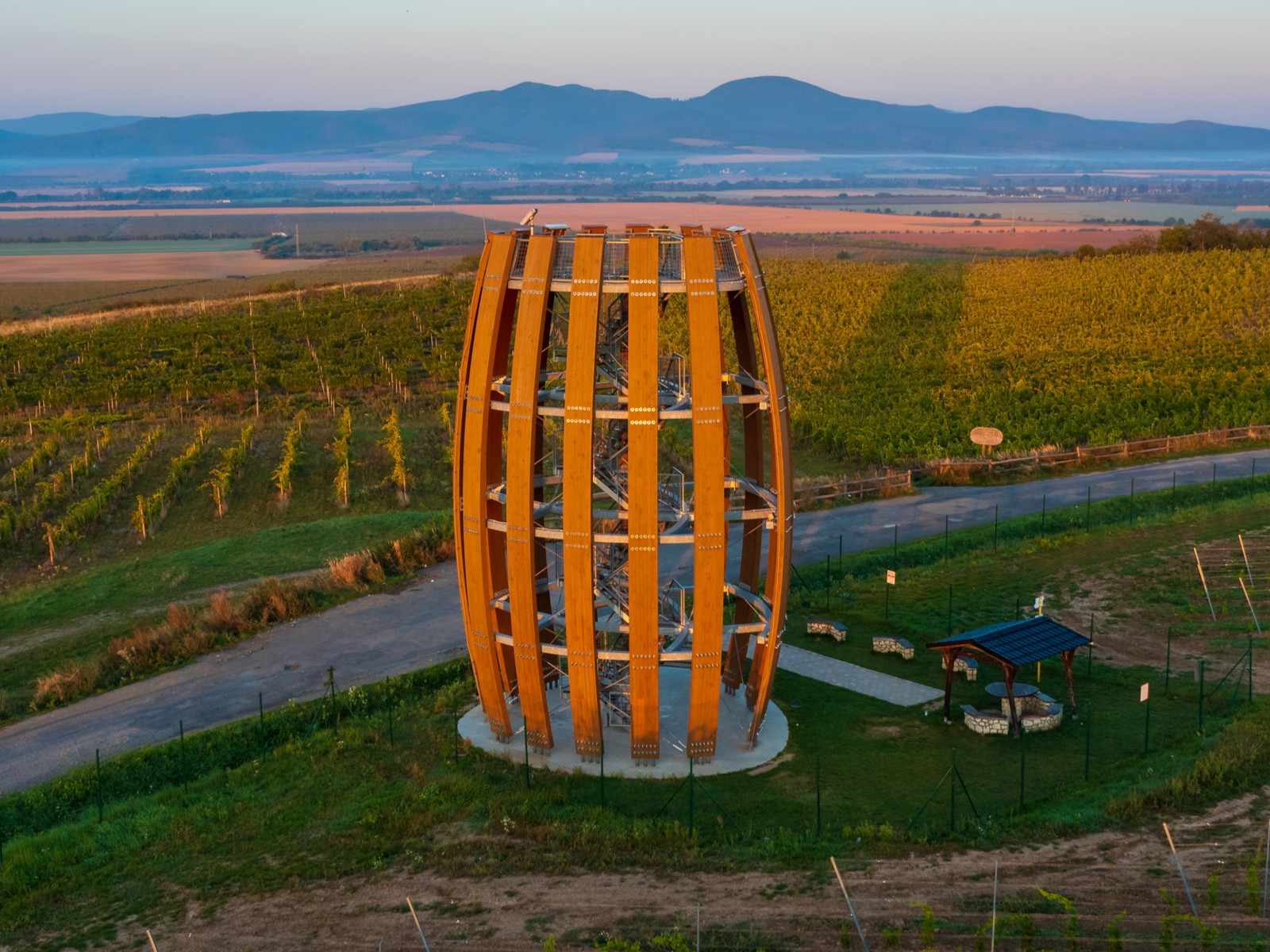 The lookout tower in the wine region of Tokaj, where Furmint grapes grow.