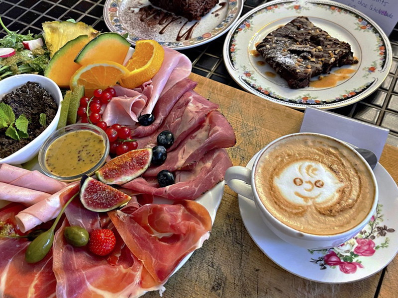 Selection of food at Café Frau Honig, Friedrichshain, Berlin.
