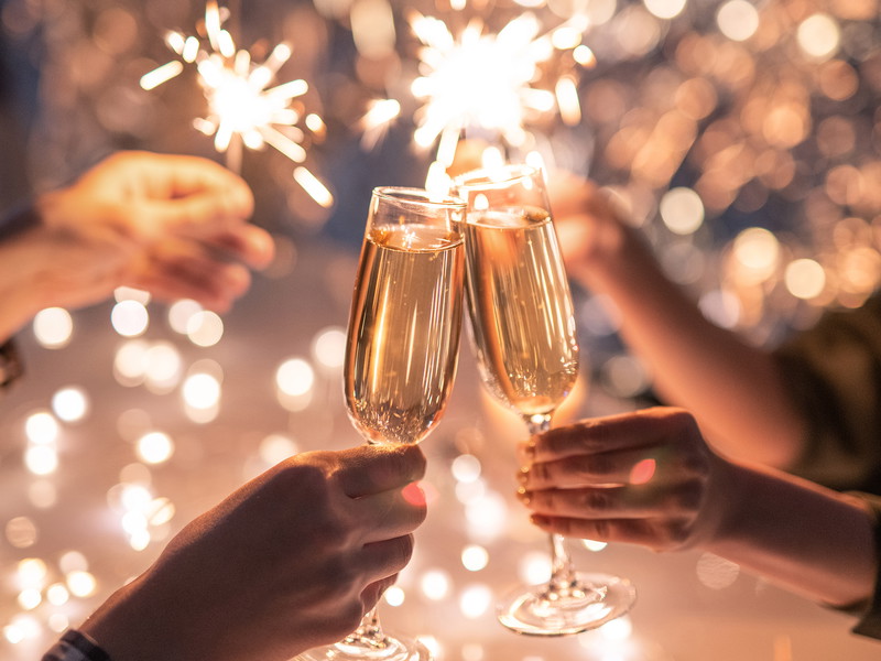 Sparkling wines from France, Spain, and many other countries are a good alternative.