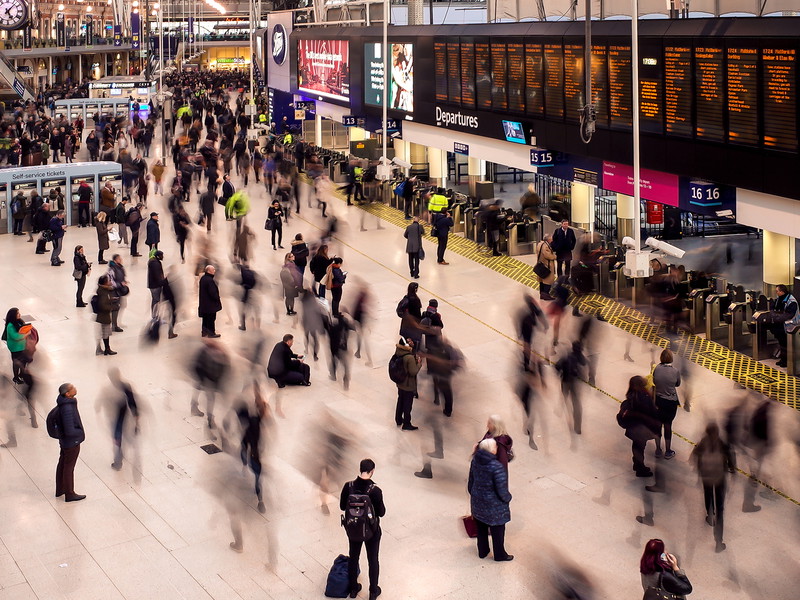 Waterloo station, London, UK.