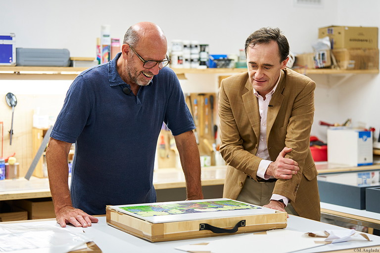 Peter Doig und Julien de Beaumarchais de Rothschild.