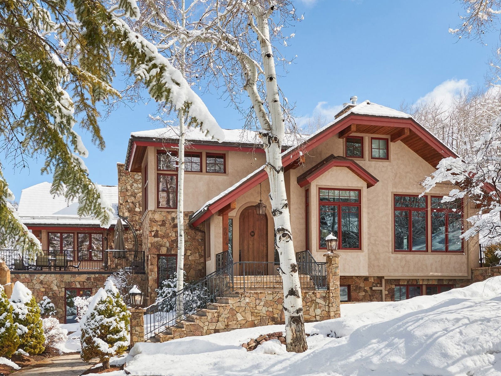 Das Chalet in Aspen für rund 17 Millionen Franken bietet einen direkten Zugang zu den umliegenden Pisten.