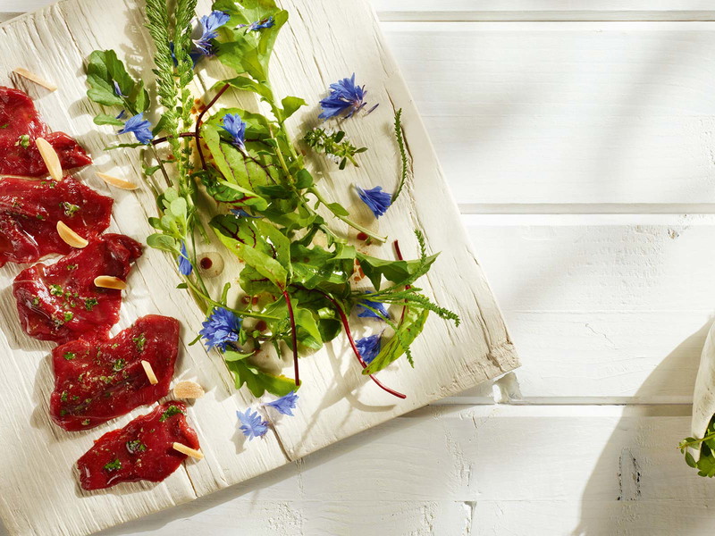 Carpaccio von der Taube