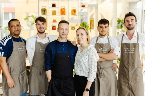 Das «Wöschi»-Team rund um David Klocksin und Stephanie Ospelt.