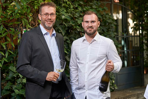 Florian Bauer mit Jürgen Geyer.