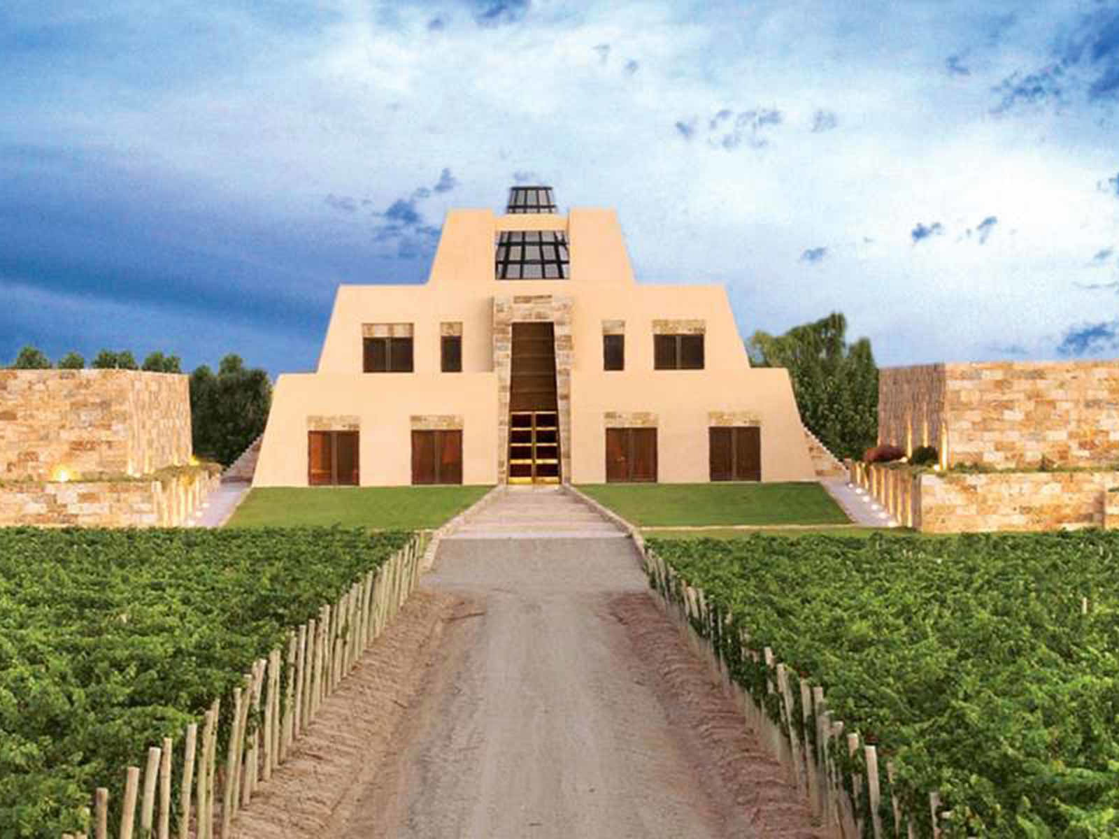 Winery von Catena Zapata in Mendoza in Argentinien.