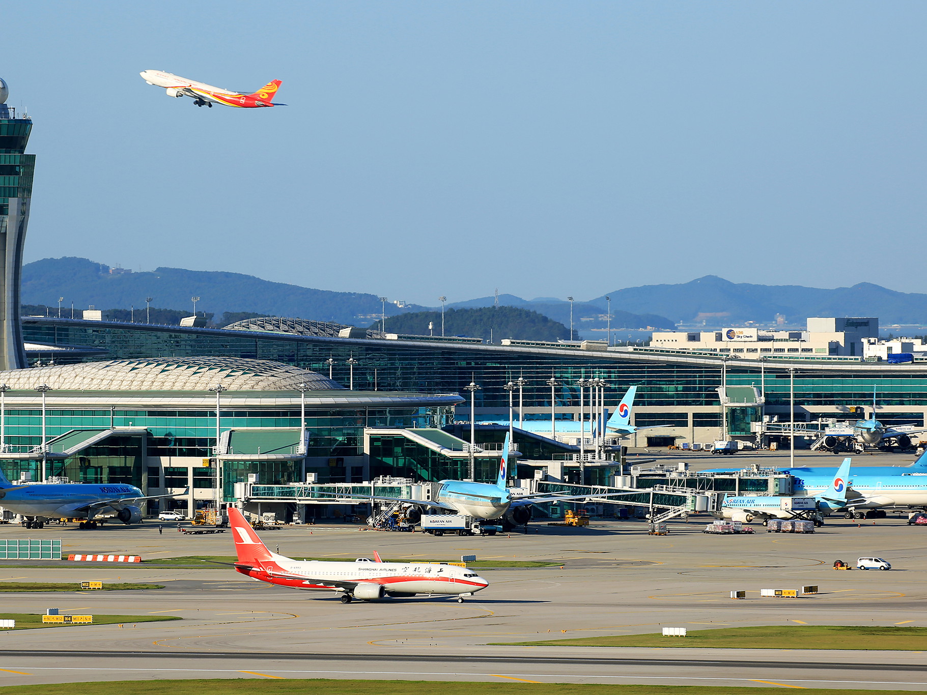 Incheon International Airport, Yeongjong Island, South Korea.